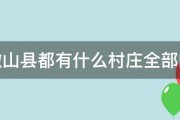 微山县都有什么村庄全部的 