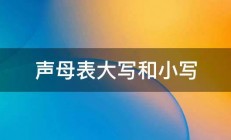 声母表大写和小写 