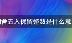 四舍五入保留整数是什么意思 