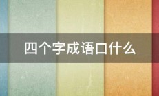 四个字成语口什么 