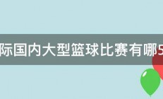 国际国内大型篮球比赛有哪5个 