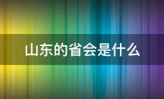 山东的省会是什么 