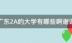 广东2A的大学有哪些啊谢谢 