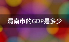 渭南市的GDP是多少 