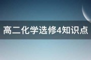 高二化学选修4知识点 