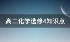 高二化学选修4知识点 