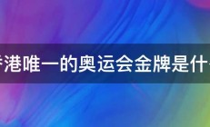 香港唯一的奥运会金牌是什么 