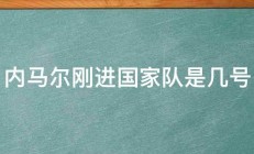 内马尔刚进国家队是几号 