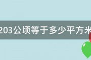 203公顷等于多少平方米 