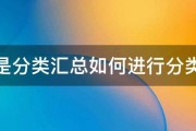 什么是分类汇总如何进行分类汇总 