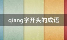 qiang字开头的成语 