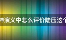 封神演义中怎么评价陆压这个人 