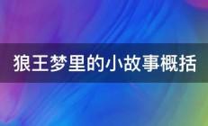 狼王梦里的小故事概括 