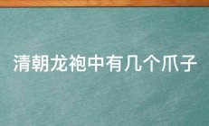 清朝龙袍中有几个爪子 