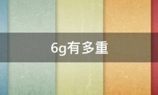 6g有多重 