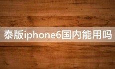 泰版iphone6国内能用吗 