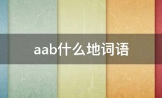 aab什么地词语 