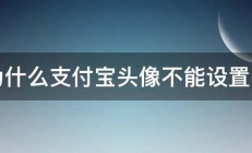 为什么支付宝头像不能设置了 