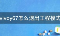 vivoy67怎么退出工程模式 