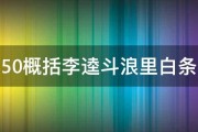 50概括李逵斗浪里白条 