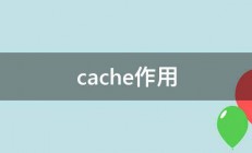 cache作用 