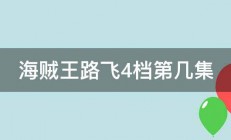 海贼王路飞4档第几集 