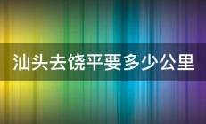 汕头去饶平要多少公里 