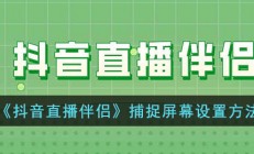 抖音直播伴侣怎么捕捉窗口-捕捉屏幕设置方法