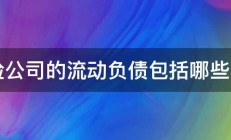 保险公司的流动负债包括哪些科目 