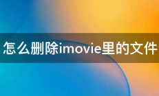 怎么删除imovie里的文件 