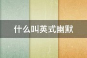 什么叫英式幽默 