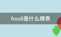 fossll是什么牌表 