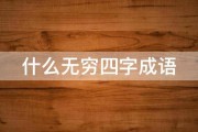 什么无穷四字成语 