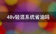 48v轻混系统省油吗 