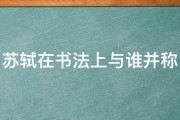 苏轼在书法上与谁并称 