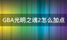 GBA光明之魂2怎么加点 