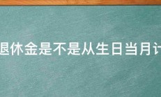 拿退休金是不是从生日当月计算 