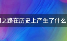 丝绸之路在历史上产生了什么影响 