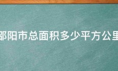 邵阳市总面积多少平方公里 