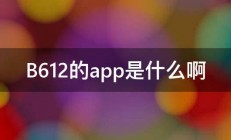 B612的app是什么啊 