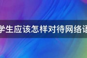 中学生应该怎样对待网络语言 