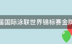 14届国际泳联世界锦标赛金牌榜 