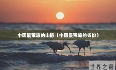 中国最荒凉的山脉（中国最荒凉的省份）