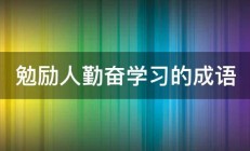 勉励人勤奋学习的成语 