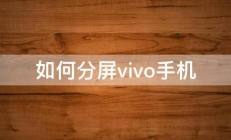 如何分屏vivo手机 