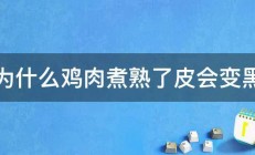 为什么鸡肉煮熟了皮会变黑 