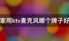 家用ktv麦克风哪个牌子好 