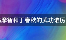 鸠摩智和丁春秋的武功谁厉害 