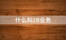 什么叫2B业务 