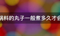 火锅料的丸子一般煮多久才会熟 